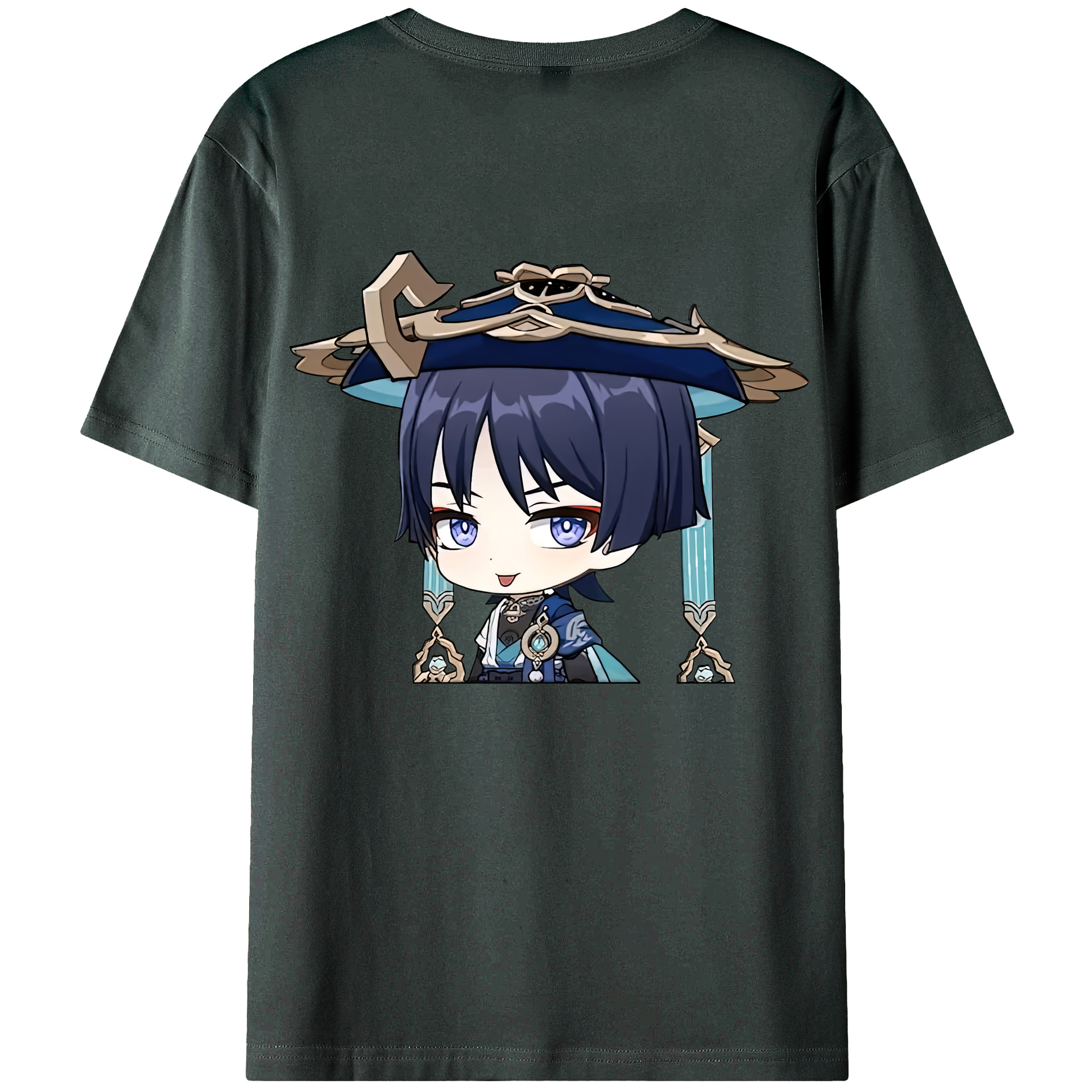 げんし神 さんペい genshin Sanpei 綿100％ メンズ半袖Tシャツ（バックプリント） 通気性